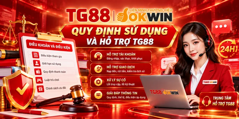 Quy định sử dụng điều khoản giao dịch và trung tâm hỗ trợ TG88
